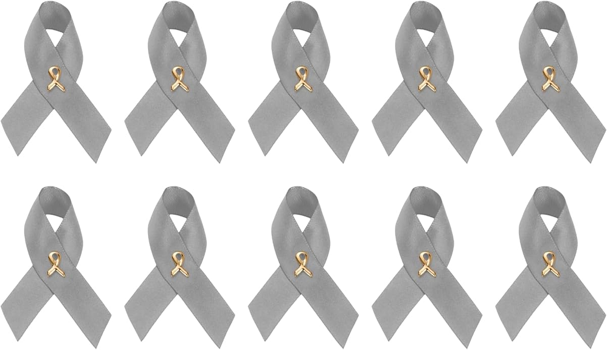1/2/5/10/25/50/100pcs Satin Awareness Ribbon Pins (Pick your color), for Cancer & Disease Awareness, Bulk Quantities for Fundraising, Events, Gift Giving
