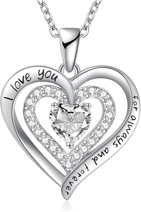 REDBEE Necklaces for Women Birthstone Heart Necklace Jewelry for Wife Girlfriend Woman Necklace
