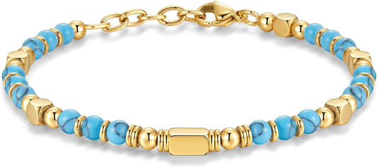 Beaded Bracelets for Women - Silver and Gold Boho Bracelets, Trendy Jewelry Gifts for Lover, Mom, Friends