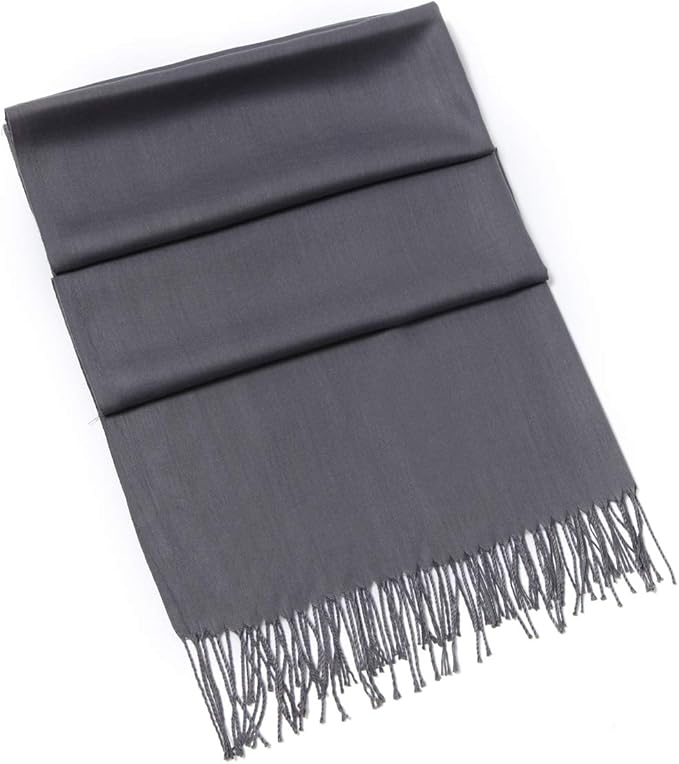 Cindy & Wendy Pashmina Shawls and Wraps Large Scarfs for Women Wedding Party Bridal Long Fashion Solid Shawl Wrap Fringes