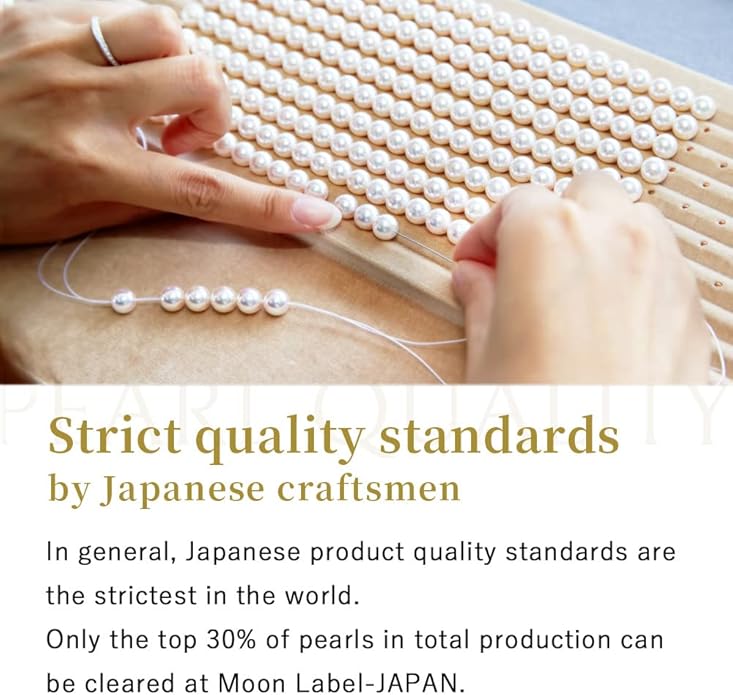Japanese 7.0mm Akoya Cultured Pearl with Diamond Pendant Necklace for Women with White Gold | Classy Design Excellent Gift | Pearl Necklace