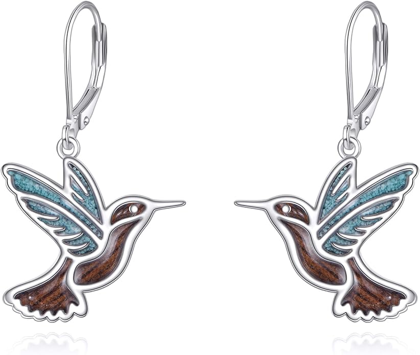 YFN Hummingbird Earrings Bird Dangle 925 Sterling Silver Jewelry Gifts for Women