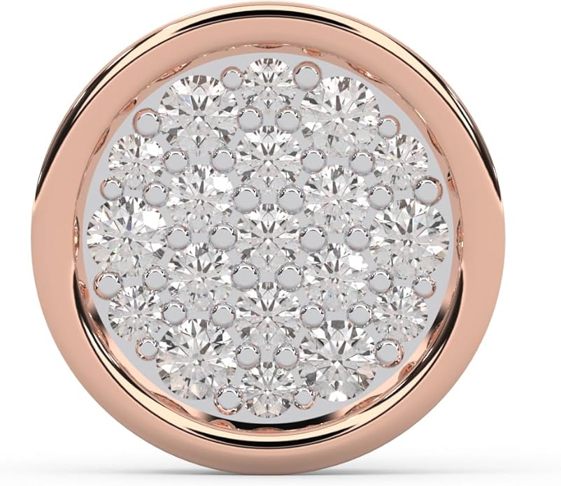 WHY SO SILVER INC 0.24 Ctw Round Cut Natural Diamond Bezel Set Stud Earrings for Women | 925 Sterling Silver | I-J Color, I2-I3 Clarity | Classic Everyday Earrings ,Hypoallergenic Fine Jewelry| Gift Box Included