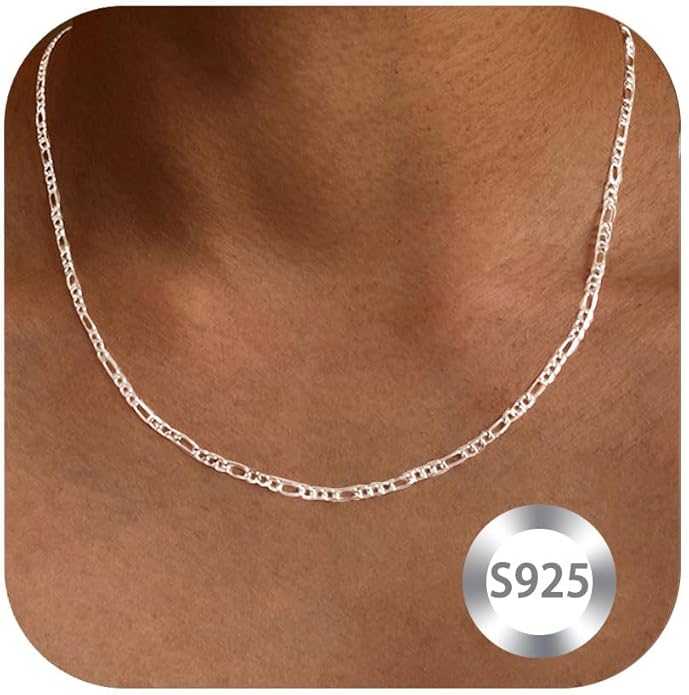 925 Sterling Silver Chain Necklace for Women 16-24 Inch Silver Jewelry Gift