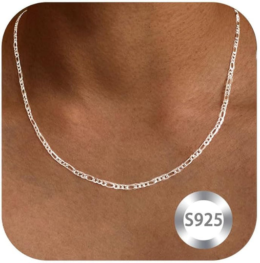 925 Sterling Silver Chain Necklace for Women 16-24 Inch Silver Jewelry Gift