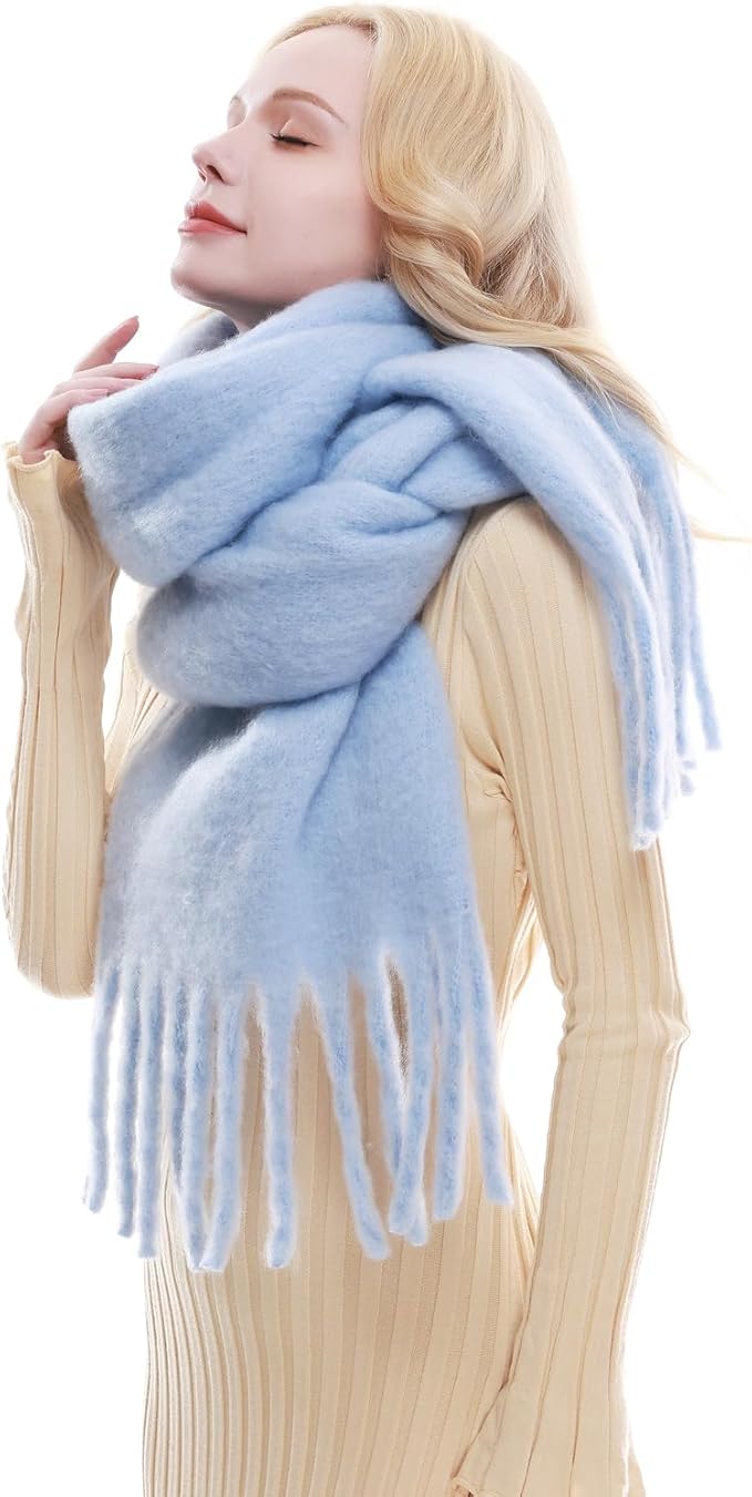 RIIQIICHY Chunky Scarf for Women Winter Warm Thick Scarves Oversized Blanket Scarf