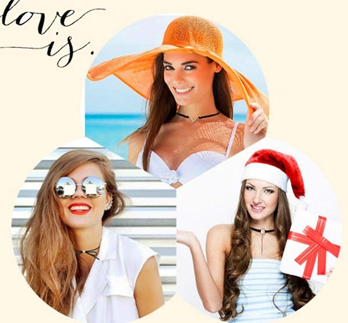 YOKER 40 Pcs Black Velvet Choker Necklaces for Womens Classic Adjustable Gothic Tattoo Lace Chokers Layered Black Choker Necklaces for Party Cosplay Christmas Birthday Gifts