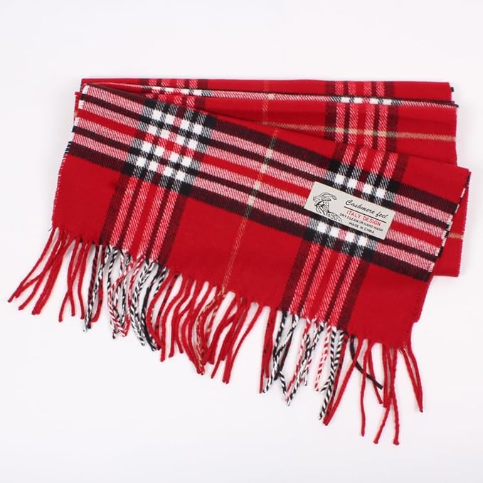 TZ Promise Tartan Plaid Cashmere Feel Classic Soft Luxurious Winter Scarf For Men Women