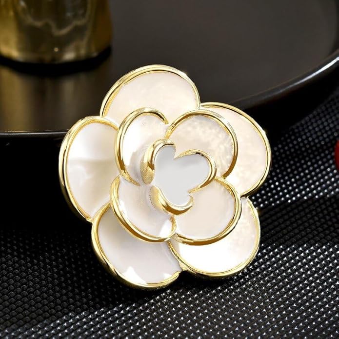 Flower Brooch Pin - Rhinestone Flower Pin 18k Gold Plated - Thanksgiving Day, Birthday, Wedding Gifts for Mom, Wife