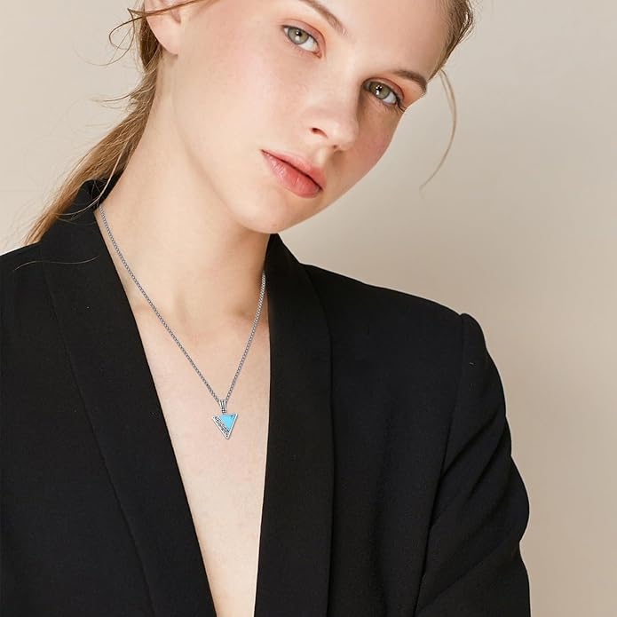 REDSUN Viking Pendant Necklace 925 Sterling Silver Celtic Pendant Abalone/Opal/Onyx/Lapis Lazuli/Turquoise Necklace Viking Amulet Jewelry Gifts for Men Women, with Stainless Steel Chain