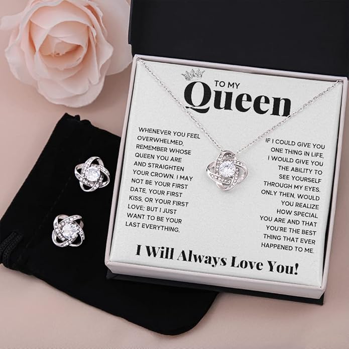 Couples Gifts Necklace To My Soulmate Necklace Birthday Christmas Jewelry Romantic Gifts For My Wife with Message Card Box Personalized Gift Present Pendant for Future Wife Soulmate Girlfriend