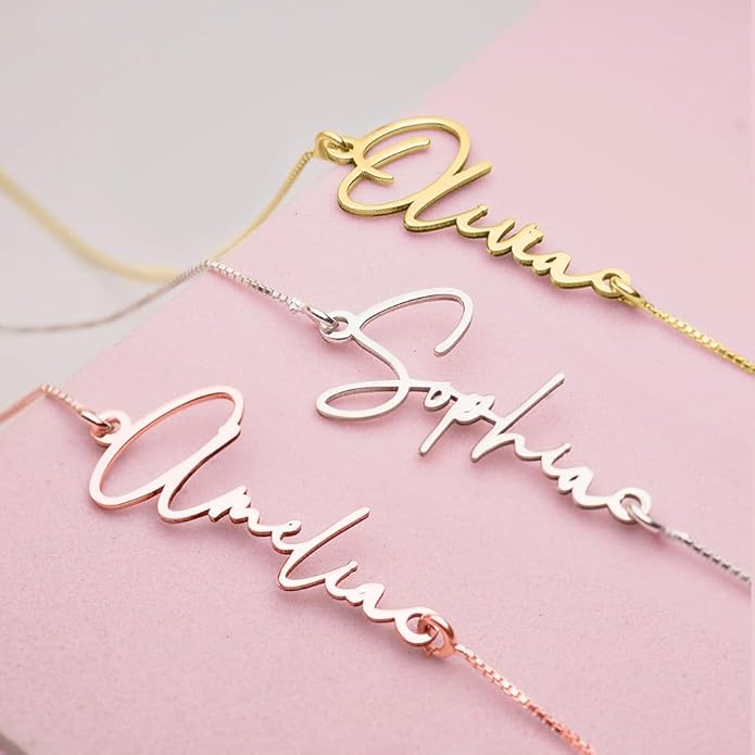 PicturesOnGold.com Custom Name Anklets for Women in Sterling Silver or 14K Gold Personalized Ankle Bracelet Jewelry With Any Name or Word