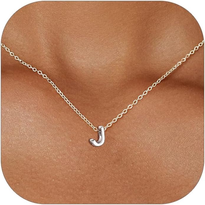 ChicSilver 925 Sterling Silver Initial Necklace for Women Dainty Letter Jewelry Personalized Gift