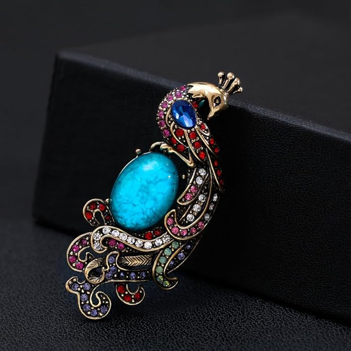 LuvQaze Animal Brooch for Women Men Zirconia Rhinestone Abalone Shell Animal Lapel Pin Christmas Birthday Holiday Gift for Wife Mother Girlfriend Daughter