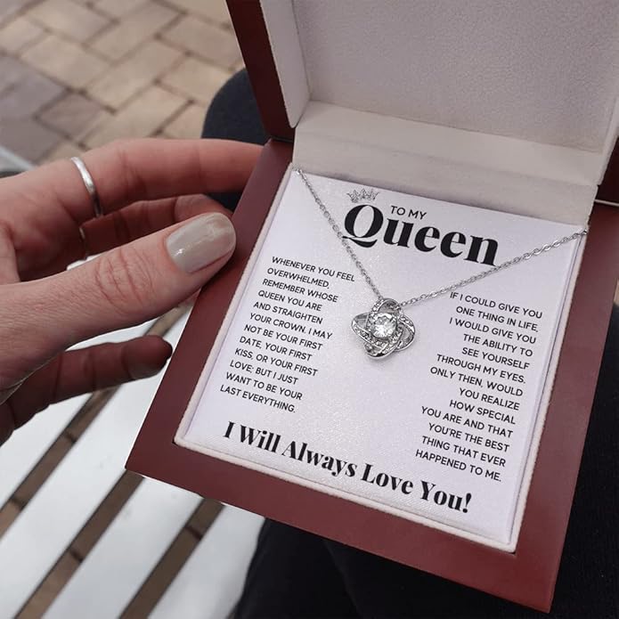 Couples Gifts Necklace To My Soulmate Necklace Birthday Christmas Jewelry Romantic Gifts For My Wife with Message Card Box Personalized Gift Present Pendant for Future Wife Soulmate Girlfriend