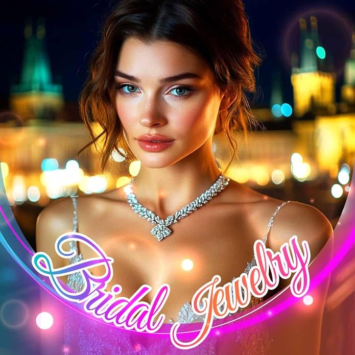 CLOACE Rhinestone Choker Necklace Heart Pendant Diamond Row Necklaces Sparkly Crystal Prom Chain Jewerly Accessories for Women