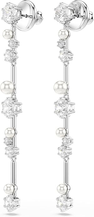 Swarovski Constella Crystal and Pearl Jewelry Collection, Rhodium Finish