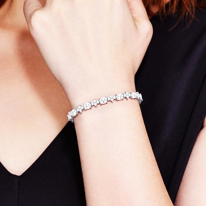 Tennis Birthstone Bracelets Sterling Silver Bracelets Charm Jewelry Birthday Gifts for Women,Girlfriend,Wife,Mom - Graduation, Friendship,Birthday, Anniversary