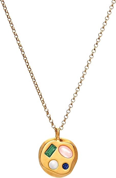 Birthdate 14k Gold Necklace for Women - 16-20in Adjustable 14 Karat Gold Chain with Lobster Clasp - Cadenas de Oro 14k Puro Para Mujer, Ladies Jewelry Birthstone