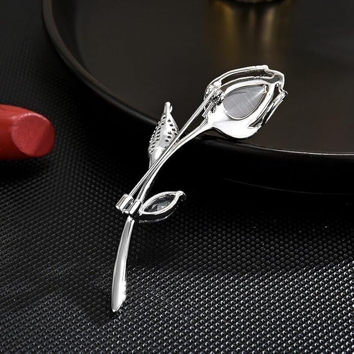 Flower Brooch Pin - Rhinestone Flower Pin 18k Gold Plated - Thanksgiving Day, Birthday, Wedding Gifts for Mom, Wife