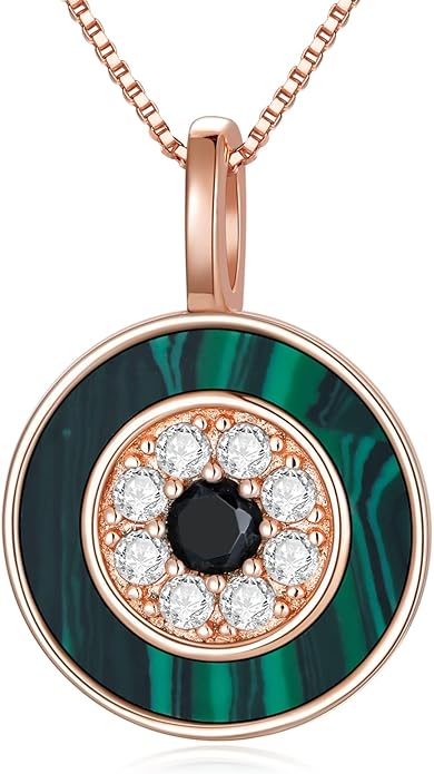 PEIMKO Evil Eye Necklace for Women 925 Sterling Silver Greek Protection Evil Eye Necklaces Jewelry Amulet Gift for Women
