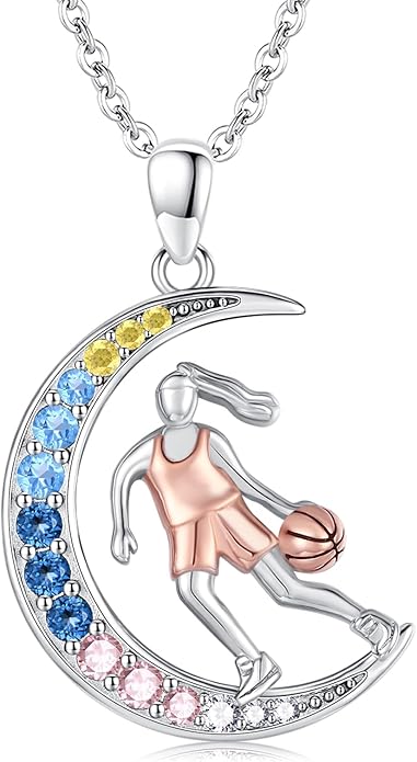 Soccer/Basketball/Gymnastics/Swimming/Ballet/Running/Golf/hockey Necklace 925 Sterling Silver Sport Jewelry Birthday Christmas Gifts for Women
