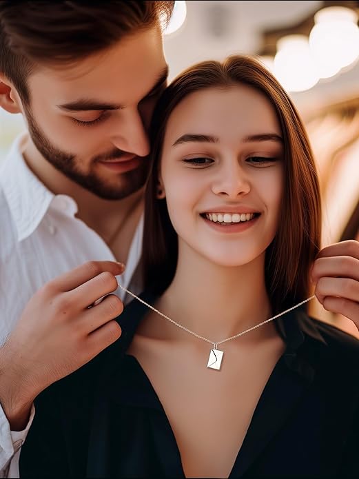 Supcare Locket Necklace That Holds Pictures-Engraved Photo Pendant Custom Jewellery Gifts for Men Women (with Jewellery Gift Box)