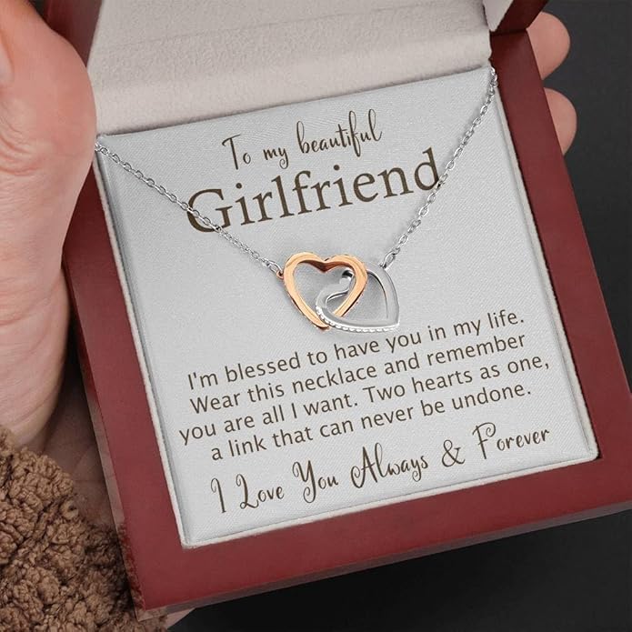 To My Beautiful Soulmate Necklace Romantic Gift for Girlfriend Wife With Message Card & Gift Box, Perfect for Anniversary Birthday Christmas or Valentine’s Day