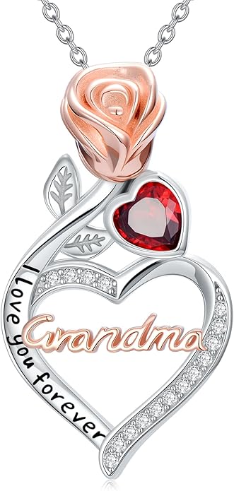 Mother's Day Necklace Gifts 925 Sterling Silver Mom/Wife/Grandma/Nana/Family I Love You Mom Necklace for Women Jewelry Birthday Gifts for Couple