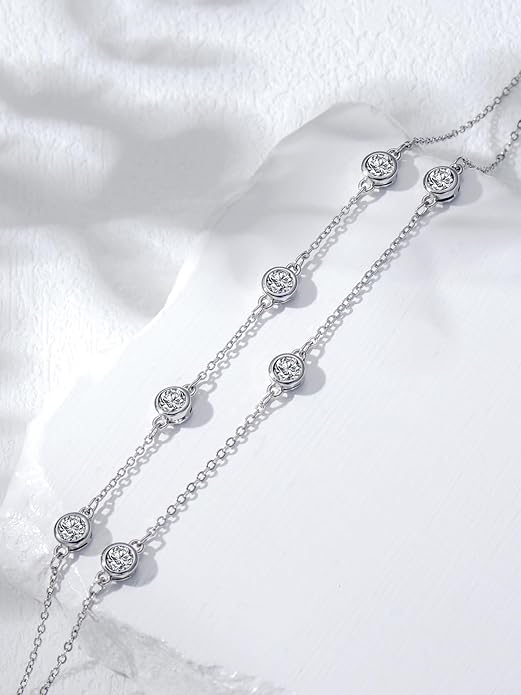 Dorunmo Birthstone Anklet Bracelets for Women 925 Sterling Silver Birthday Mother's Day Jewelry Gifts for Wife Mother Her