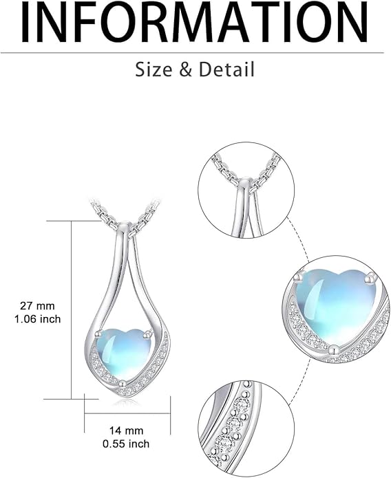 Birthstone Necklaces for Women,18k Yellow/White Gold Plated Forever Love Heart Infinity Pendant Necklace Anniversary Jewelry Christmas Birthday Gifts for Women Her Wife Girlfriend