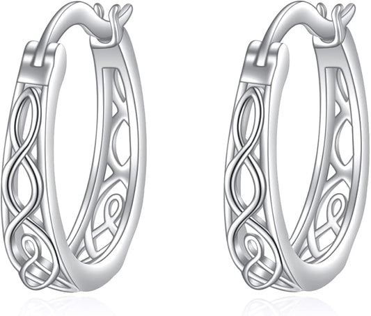 Sterling Silver Hoop Earrings Small Hoop Sun/Leaf/Triangle Huggie Earrings for Women Hypoallergenic