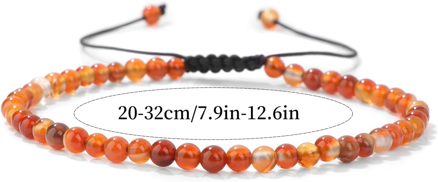 Lit Wall Crystal Anklets for Women Handmade Beach Boho Ankle Bracelet 4mm Adjustable Beaded Ankle Bracelet Waterproof Natural Stone Anklet Plus Size Anklets Gemstone Anklet Jewelry Gift for Her