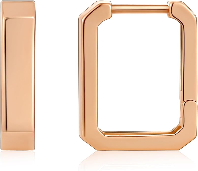 Gacimy Gold Huggie Hoop Earrings for Women 14k Gold Plated, Small Hoop Earrings for Women, 1/2 Inch Yellow Color Earrings for Women
