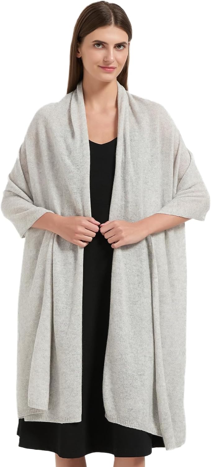 Erdenech Luxury Cashmere Wool Blend Wrap for Women, All-Season Travel Wrap Shawl, Extra Large Blanket Shawl Scarf Pashmina