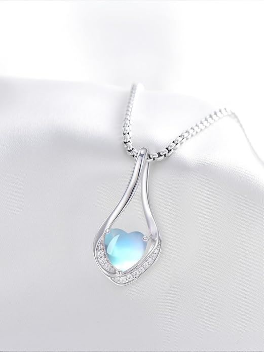 Birthstone Necklaces for Women,18k Yellow/White Gold Plated Forever Love Heart Infinity Pendant Necklace Anniversary Jewelry Christmas Birthday Gifts for Women Her Wife Girlfriend