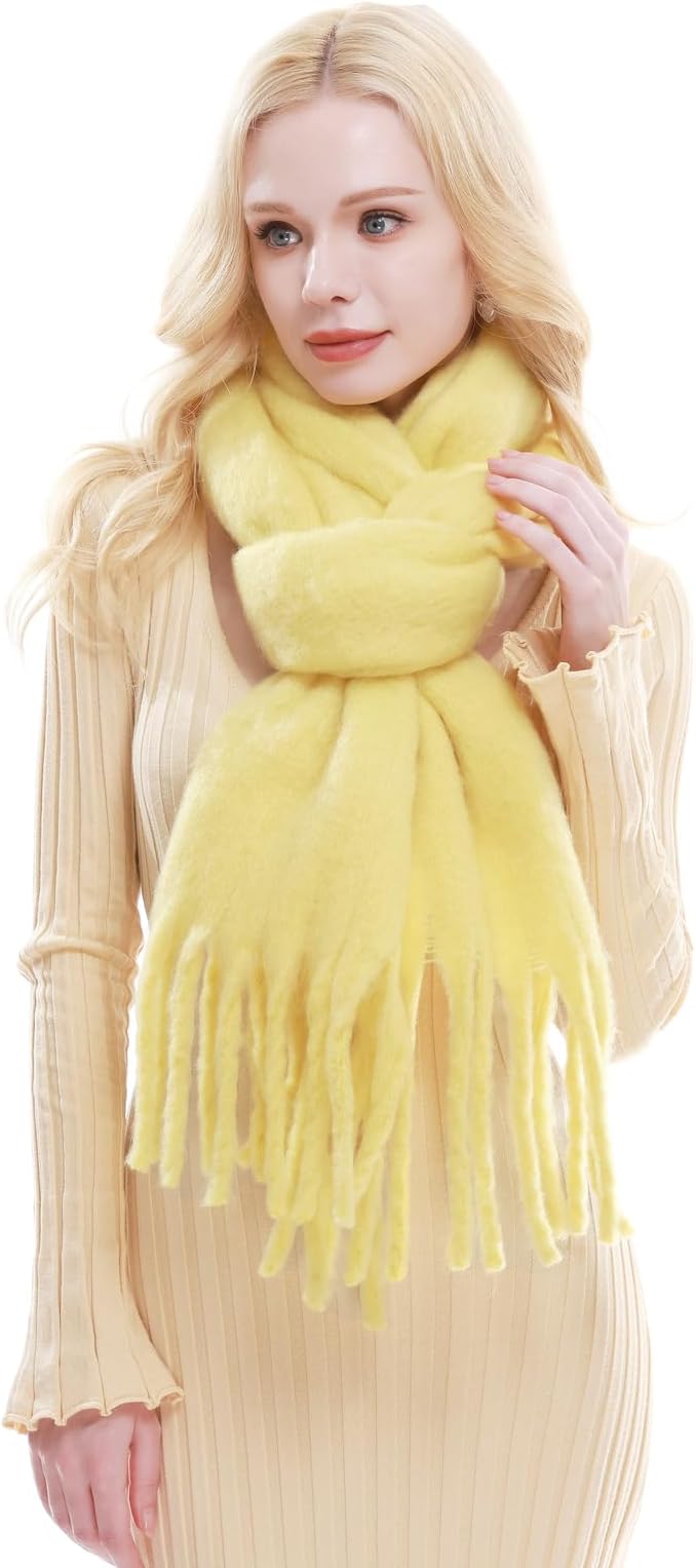 RIIQIICHY Chunky Scarf for Women Winter Warm Thick Scarves Oversized Blanket Scarf