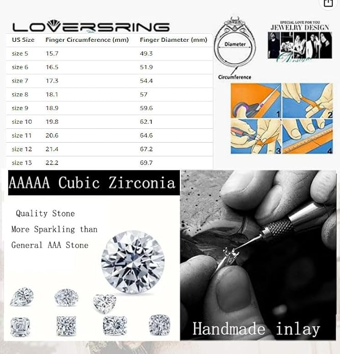 TWO RINGS Wedding Ring Sets His And Hers Promise Ring Couples Bridal Sets Women 925 Sterling Silver square Cz Man Stainless Steel Brushed Finished Wedding Bands
