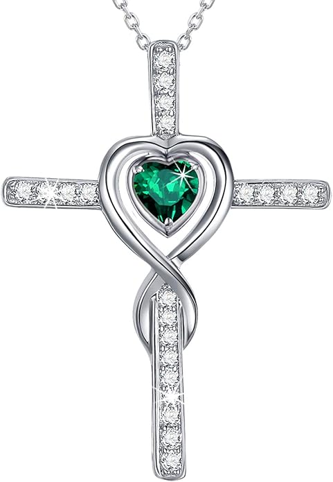 Dorella Love Infinity Christmas Jewelry for Women Birthday Gifts Wife Mom December January Birthstones Blue Topaz Garnet and More Stones Jewelry 925 Sterling Silver