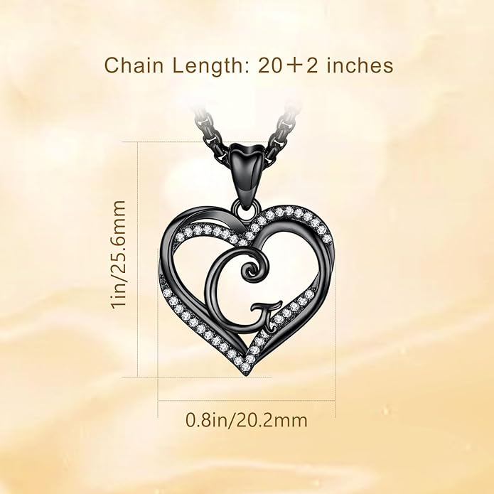 INFUSEU Unique Initial Necklaces for Women Girls Small Heart Letter Jewelry, Meaningful Personalized Gifts