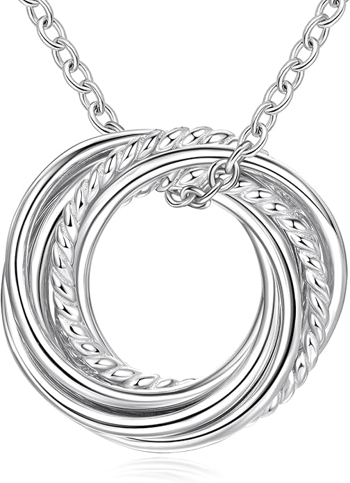 Birthday Gifts for Women Sterling Silver 30th 40th 50th 60th 70th 80th 90th Birthday Necklace For Her 3 4 5 6 7 8 9 Decade Jewelry 30 40 50 60 70 80 90 Years Old