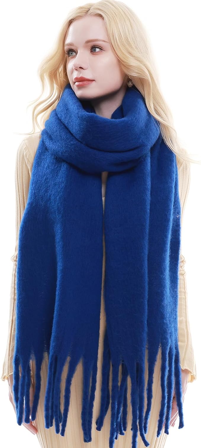 RIIQIICHY Chunky Scarf for Women Winter Warm Thick Scarves Oversized Blanket Scarf