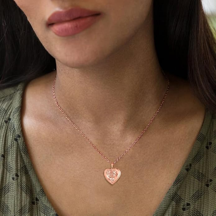 Supcare Locket Necklace That Holds Pictures-Engraved Photo Pendant Custom Jewellery Gifts for Men Women (with Jewellery Gift Box)