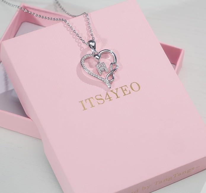 Valentines Day Gifts for Women Hers, Dainty 925 Sterling Silver Infinity Heart Initial Necklace, Letter A-Z Zircon Pendant, Jewelry Gift for Wife