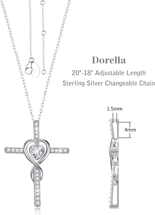 Dorella Love Infinity Christmas Jewelry for Women Birthday Gifts Wife Mom December January Birthstones Blue Topaz Garnet and More Stones Jewelry 925 Sterling Silver