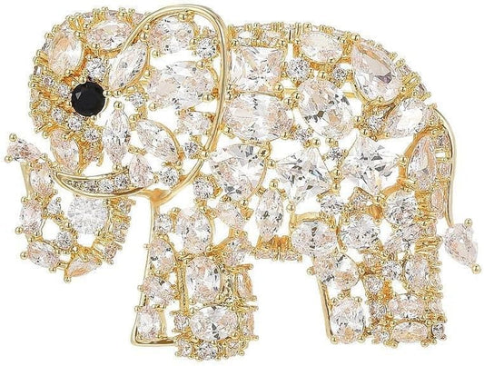 Animal Brooch for Women Girls 18k Gold Plated Animal Brooch Pin Rhinestone Animal Brooch Lapel Pin Jewelry Thanksgiving Day Birthday Wedding Gifts for Mom Wife