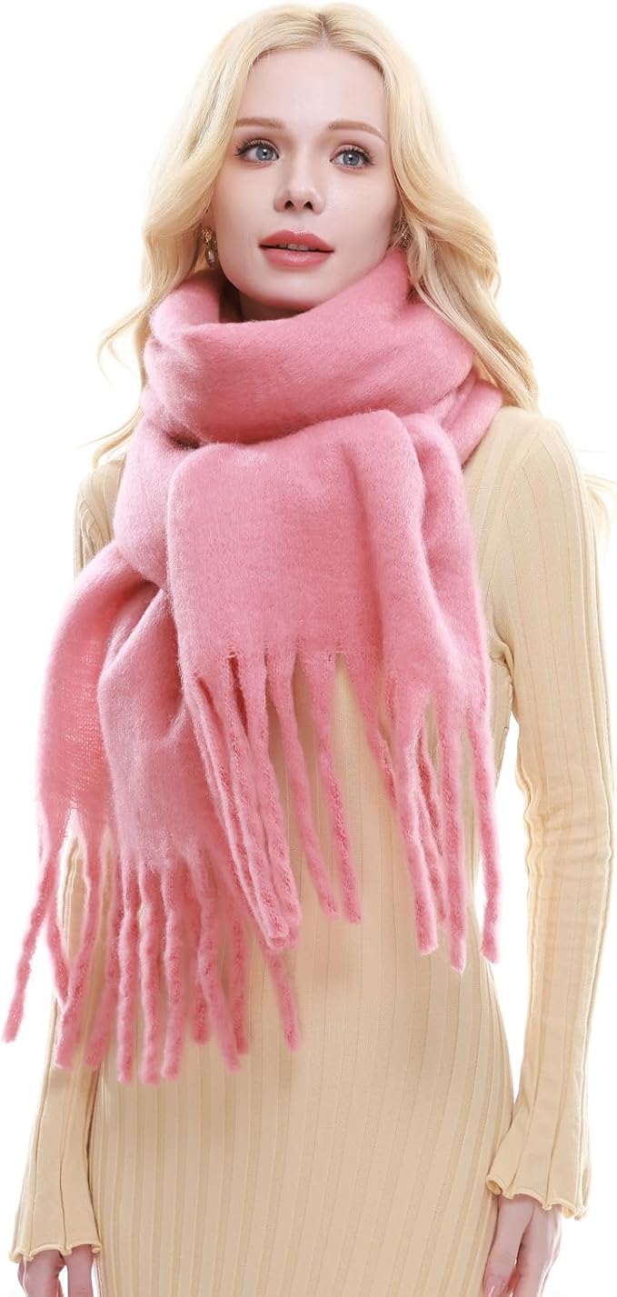 RIIQIICHY Chunky Scarf for Women Winter Warm Thick Scarves Oversized Blanket Scarf