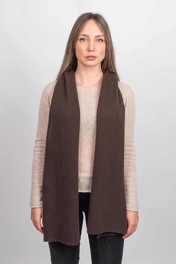 Dalle Piane Cashmere - 100% Cashmere Scarf - Made in Italy - Winter Neck Warmer (14" x 77") - Christmas Gift