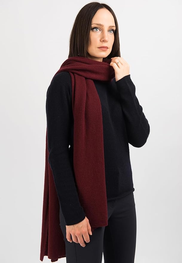 Dalle Piane Cashmere - 100% Cashmere Scarf - Made in Italy - Winter Neck Warmer (14" x 77") - Christmas Gift