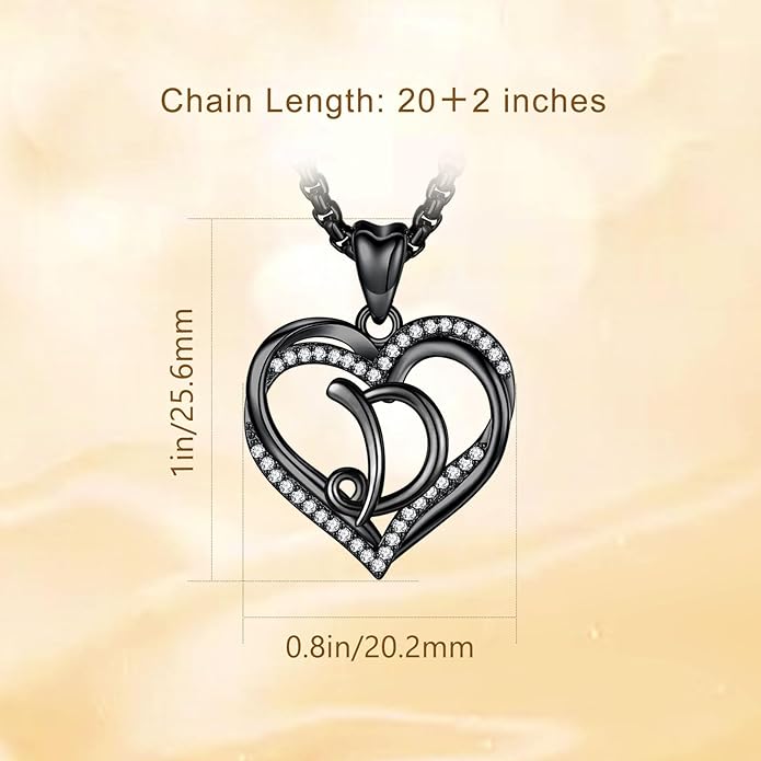 INFUSEU Unique Initial Necklaces for Women Girls Small Heart Letter Jewelry, Meaningful Personalized Gifts
